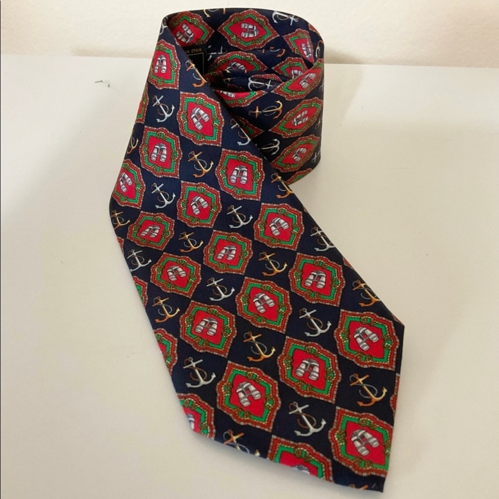 Emidio Tucci 100% Silk Nautical Tie Made in Spain